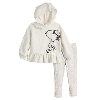 Baby & Toddler Girl Grayson Threads Kids The Label 2 pc Peanuts Snoopy Hoodie & Legging Set