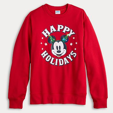Men's Disney's Mickey Mouse Light Up Fleece Sweatshirt