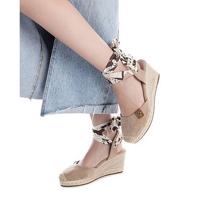 Refresh Women's Espadrilles With Wide Ribbon Laces 172541