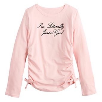 Girls 4-8 Grayson Threads Kids The Label Just a Girl Long Sleeve T-Shirt