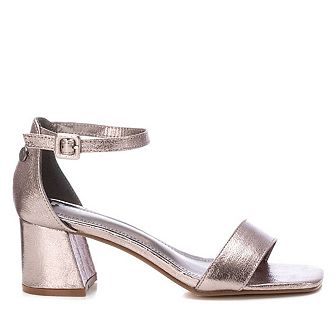 Women's Heeled Metallic Sandals By XTI 171957