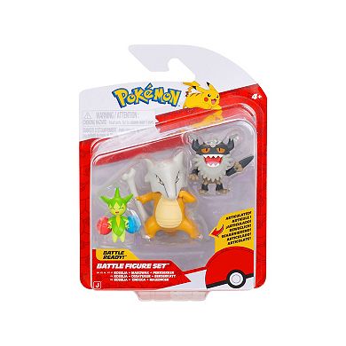 Pokemon 3-pk. Battle Figure Set with Roselia, Perrserker & Marowak