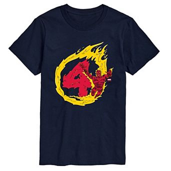 Big & Tall Marvel The Fantastic Four Human Torch 4 Graphic Tee