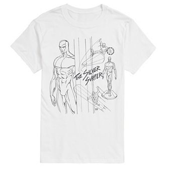 Big & Tall Marvel The Fantastic Four Silver Surfer Sketch Graphic Tee