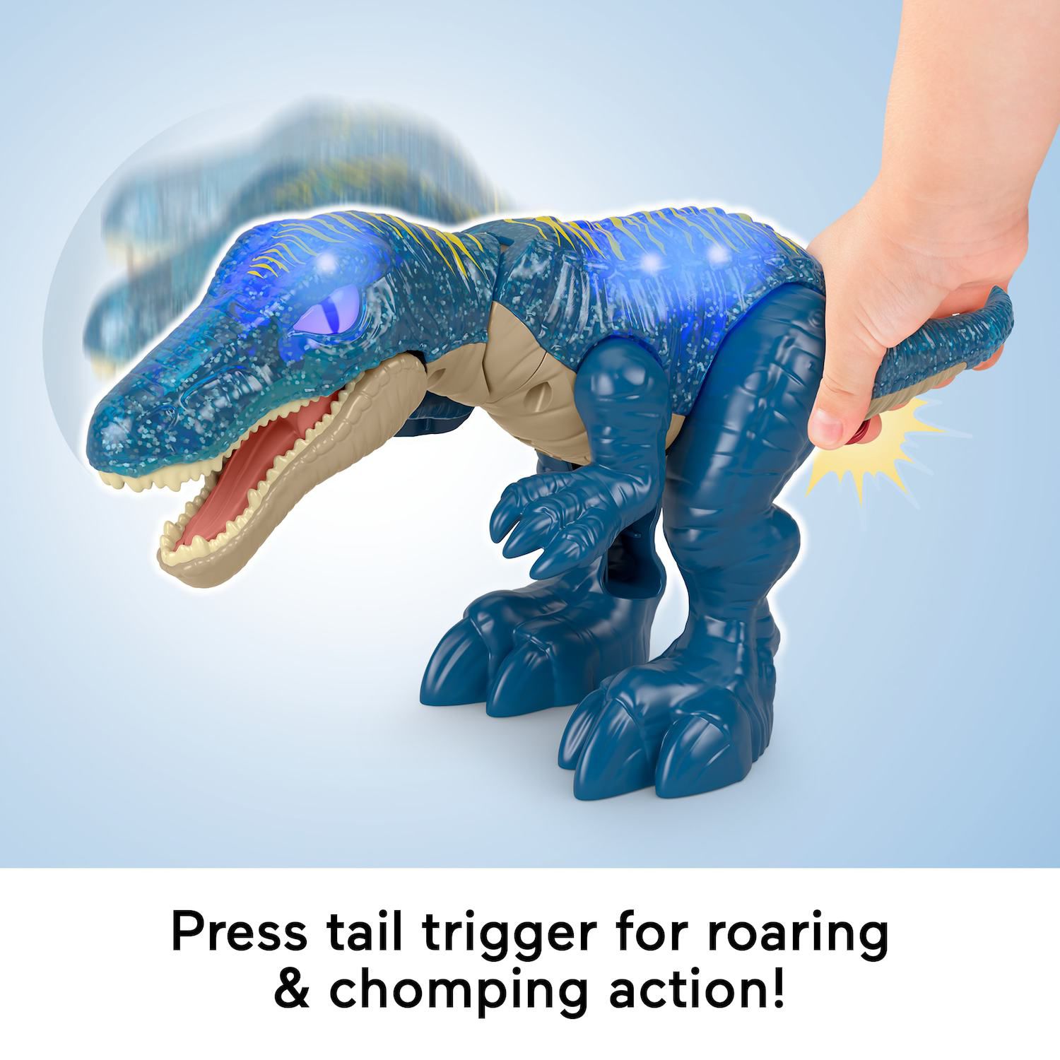 Детские фигурки IMAGINEXT Jurassic World Growl & Glow Baryonyx Dinosaur Toy with Lights & Sounds — фото 3