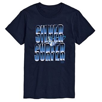 Men's Marvel The Fantastic Four Silver Surfer Chrome Graphic Tee