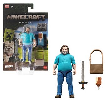 Mattel Minecraft Steve 4-inch Action Figure & Accessories Toy Set