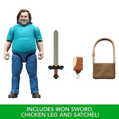 Mattel Minecraft Steve 4-inch Action Figure & Accessories Toy Set