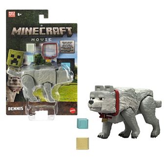 Mattel Minecraft Dennis the Wolf 3.25-inch Action Figure & Accessories