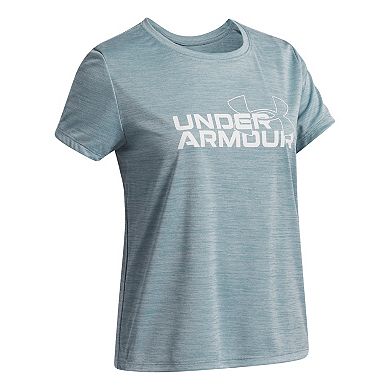 Girls 7-18 Under Armour Tech™ Twist Wordmark Logo Short Sleeve Tee