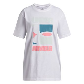Girls 7-16 Under Armour Block Logo Oversized Short Sleeve Tee