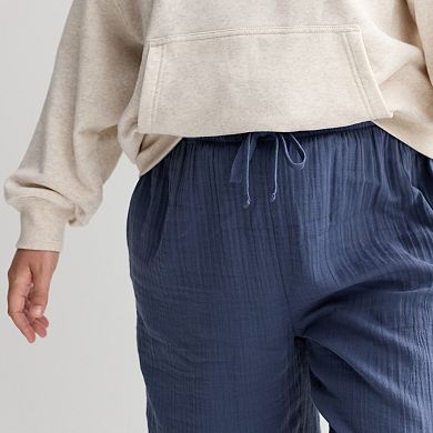 Juniors' Plus Size SO® Double Gauze Wide-Leg Pants