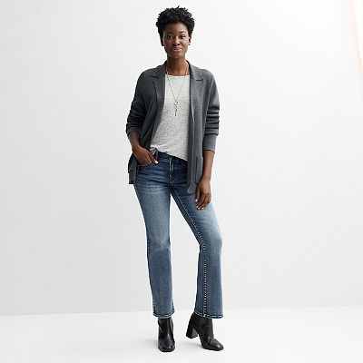 Women's Apt. 9® Three Quarter Sleeve Top with Necklace