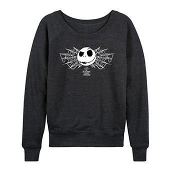 Disney's The Nightmare Before Christmas Jack Skellington Women's Spiderweb French Terry Long Sleeve Tee