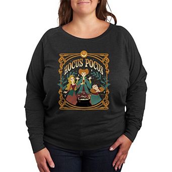 Plus Size Hocus Pocus Spells French Terry Long Sleeve Tee