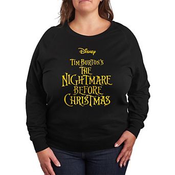 Disney's The Nightmare Before Christmas Plus Size Logo French Terry Long Sleeve Tee