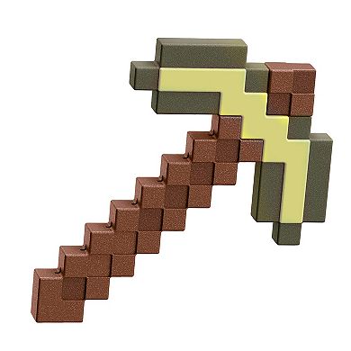 Mattel Minecraft Gold Pickaxe Toy Accessory Collection, Pixelated Design