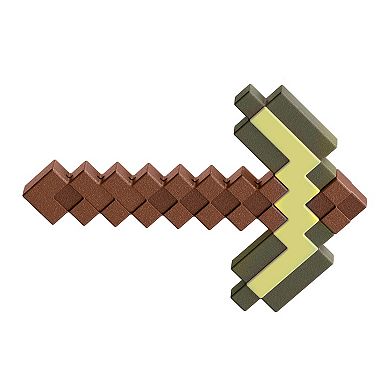 Mattel Minecraft Gold Pickaxe Toy Accessory Collection, Pixelated Design
