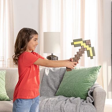 Mattel Minecraft Gold Pickaxe Toy Accessory Collection, Pixelated Design