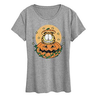 Women's Garfield Inside of a Pumpkin Graphic Tee