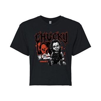 Juniors' Chucky Wanna Play Cropped Tee