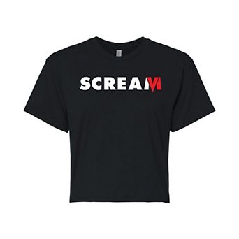 Juniors' Scream Logo Cropped Tee
