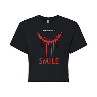 Juniors' Smile What Makes You Smile Cropped Tee