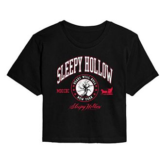 Juniors' Sleepy Hollow Heads Will Roll Cropped Tee