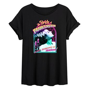 Juniors' Universal Monsters The Bride of Frankenstein Oversized Tee