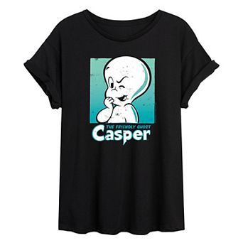 Juniors' Casper The Friendly Ghost Oversized Tee