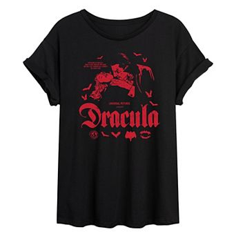 Juniors' Universal Monsters Dracula Oversized Tee