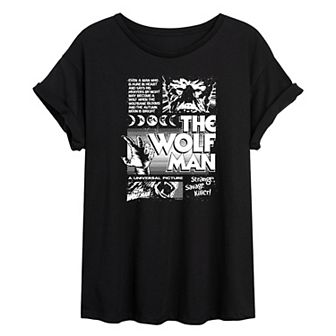 Juniors' Universal Monsters The Wolf Man Oversized Tee