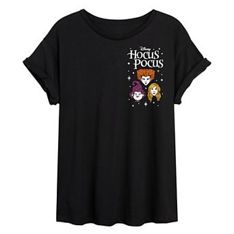 Disney's Hocus Pocus Juniors' Portraits Oversized Tee