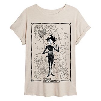 Juniors' Edward Scissorhands Oversized Tee