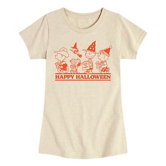 Girls 7-16 Peanuts Group Happy Halloween Graphic Tee