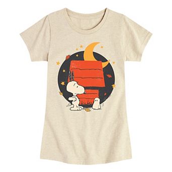 Girls 7-16 Peanuts Snoopy & Ghost Halloween Graphic Tee