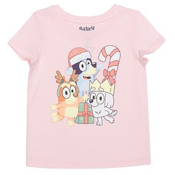 Baby & Toddler Girl Jumping Beans® Bluey Group Holiday Candy Cane Graphic Tee