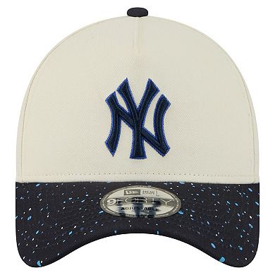 Men's New Era Cream New York Yankees Speckle A-Frame 9FORTY
