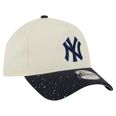Men's New Era Cream New York Yankees Speckle A-Frame 9FORTY