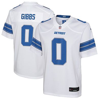 Youth Nike Jahmyr Gibbs White Detroit Lions Game Jersey