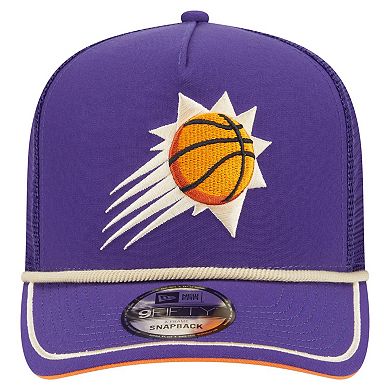 Men's New Era Purple Phoenix Suns Vintage Team Rope A-Frame 9FIFTY Snapback Hat