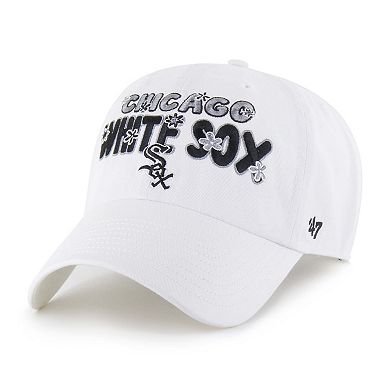 Women's '47 White Chicago White Sox Flower Power Clean Up Adjustable Hat