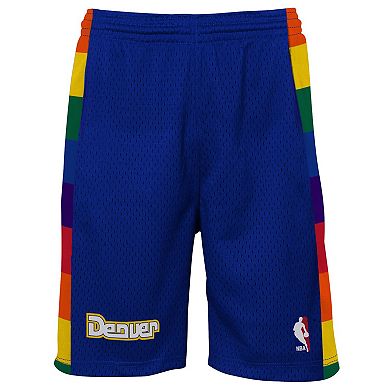 Youth Mitchell & Ness Blue Denver Nuggets Swingman Shorts