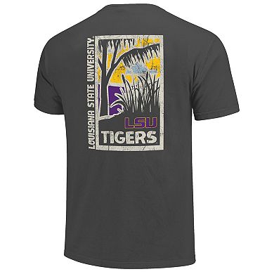 Men's Graphite LSU Tigers Comfort Colors Minimalist Distressed Vista T-Shirt