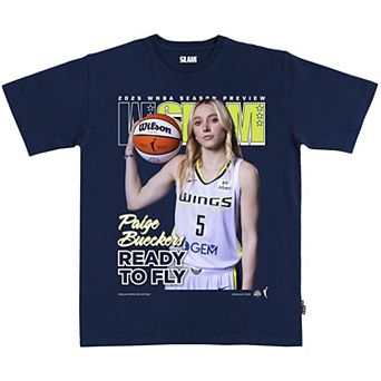 Unisex Paige Bueckers Navy Dallas Wings SLAM Cover T-Shirt