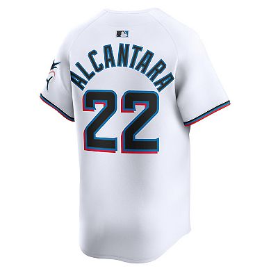 Men's Nike Sandy Alcantara White Miami Marlins Home Limited Player Jersey