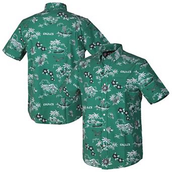 Men's Reyn Spooner Green Philadelphia Eagles Throwback Kekai Performance Button-Down Shirt
