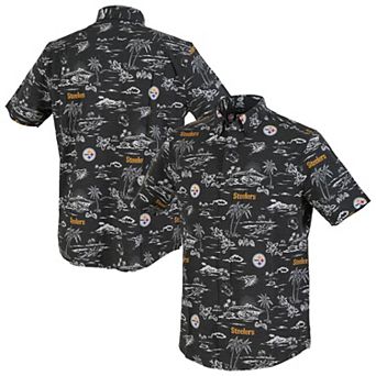 Men's Reyn Spooner Black Pittsburgh Steelers Kekai Performance Button-Down Shirt