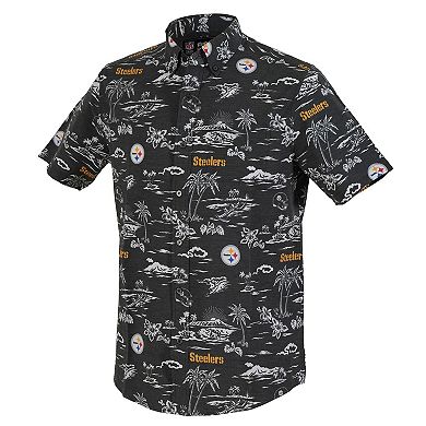 Men's Reyn Spooner Black Pittsburgh Steelers Kekai Performance Button-Down Shirt