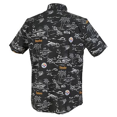 Men's Reyn Spooner Black Pittsburgh Steelers Kekai Performance Button-Down Shirt